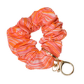 Orange Tie-Dye Scrunchie Key Chain